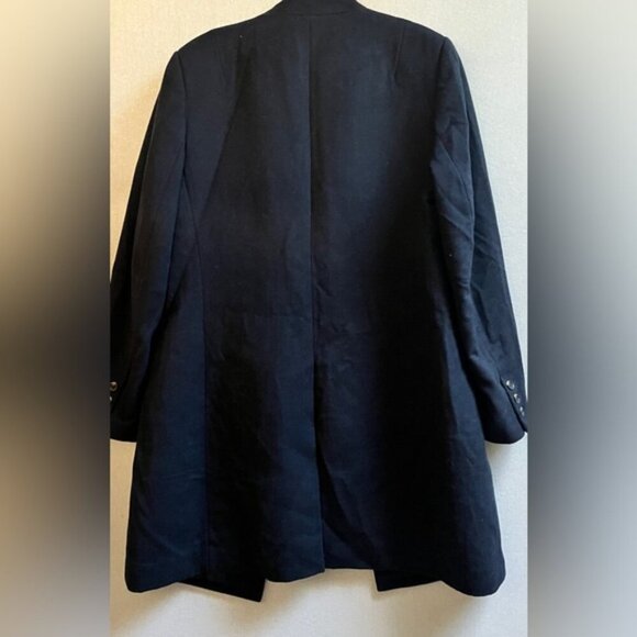 Hush Anders Revere wool blend midi trench jacket Sz M - Picture 3 of 14